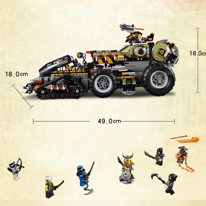 1179pcs Ninja City A19037 Dieselnaut 70654 - Image 4