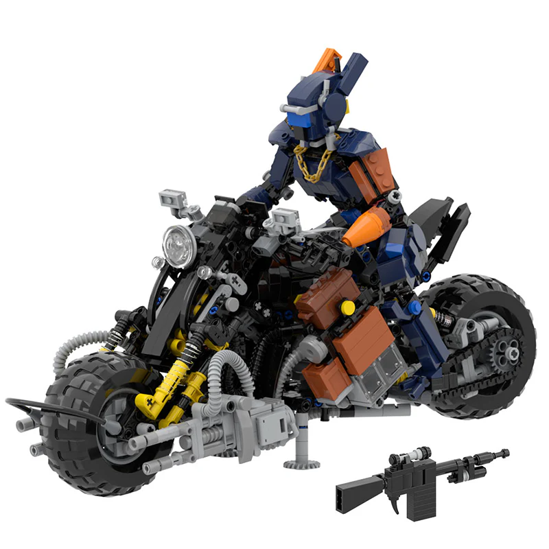 1212pcs MOC Chappie(Chappie and his bike) - Image 2