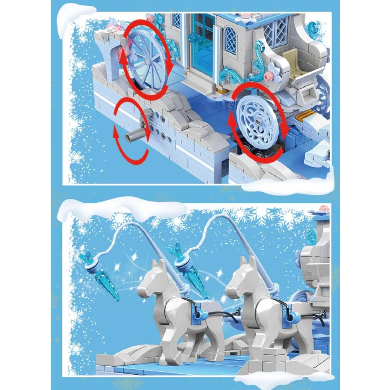 1214pcs Mouldking 10161 Snow White carriage - Image 3