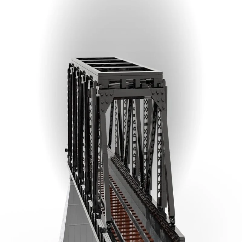 1224pcs MOC-51141 Iron Truss Railway Bridge - Image 2