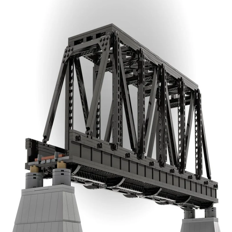 1224pcs MOC-51141 Iron Truss Railway Bridge - Image 3