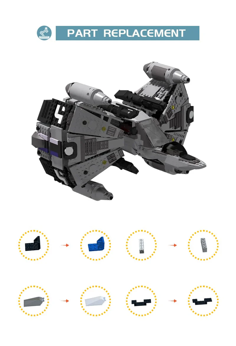 1228PCS MOC-11613 The Last Starfighter - Gunstar - Image 6