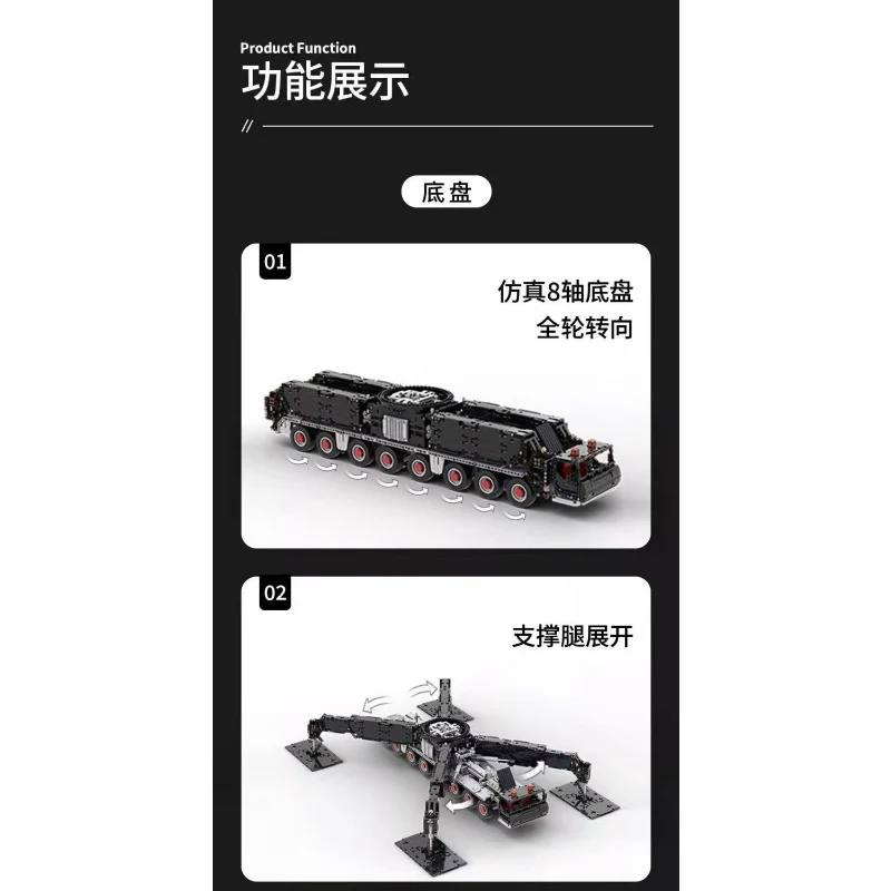 12294pcs Ubricks LG1750 Lattice boom crane - Image 13