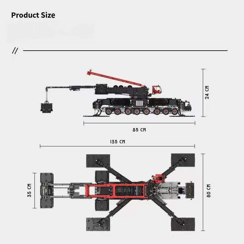 12294pcs Ubricks LG1750 Lattice boom crane - Image 4