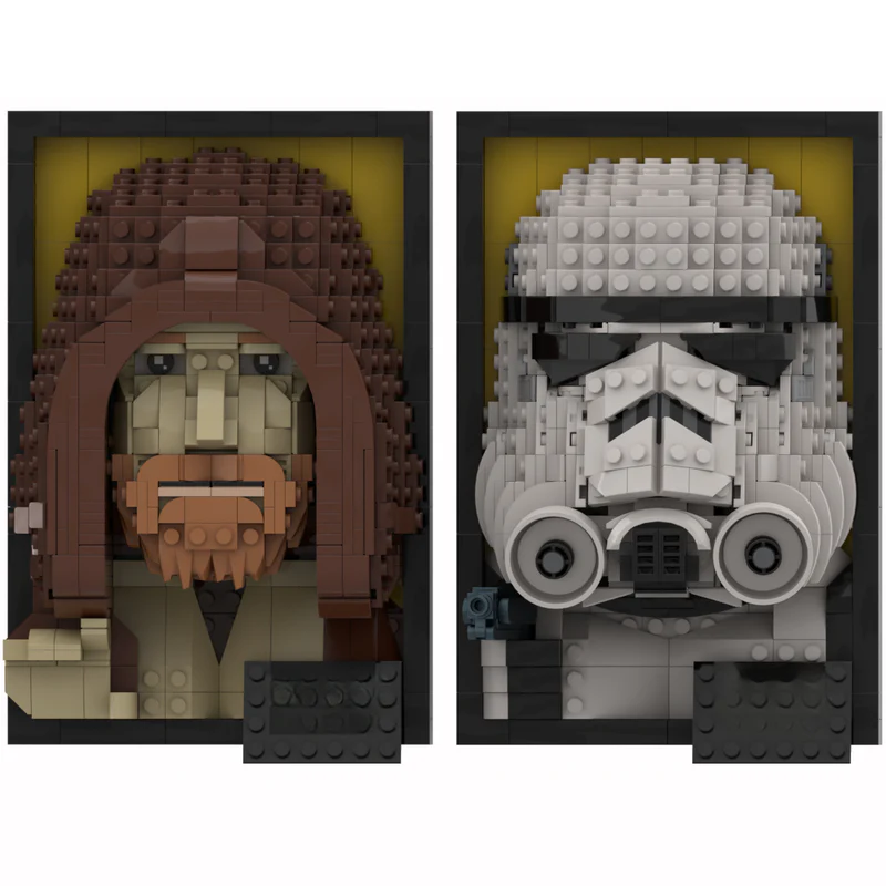 1229pcs MOC-115373 Star Wars 3D Frames - ObiWan Kenobi & Stoormtrooper - Image 2
