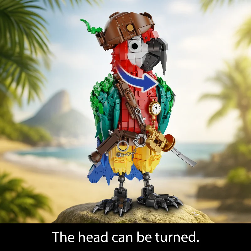 1236pcs MiYoo 33125 Pirate Parrot - Image 4