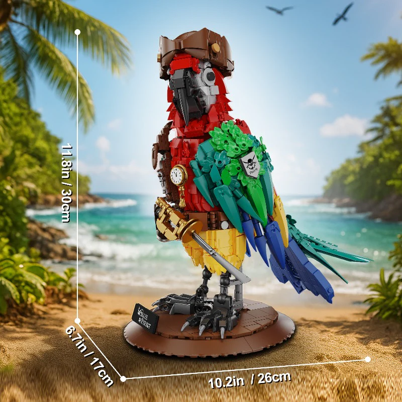 1236pcs MiYoo 33125 Pirate Parrot - Image 5