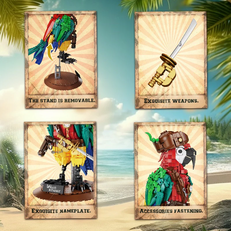 1236pcs MiYoo 33125 Pirate Parrot - Image 6