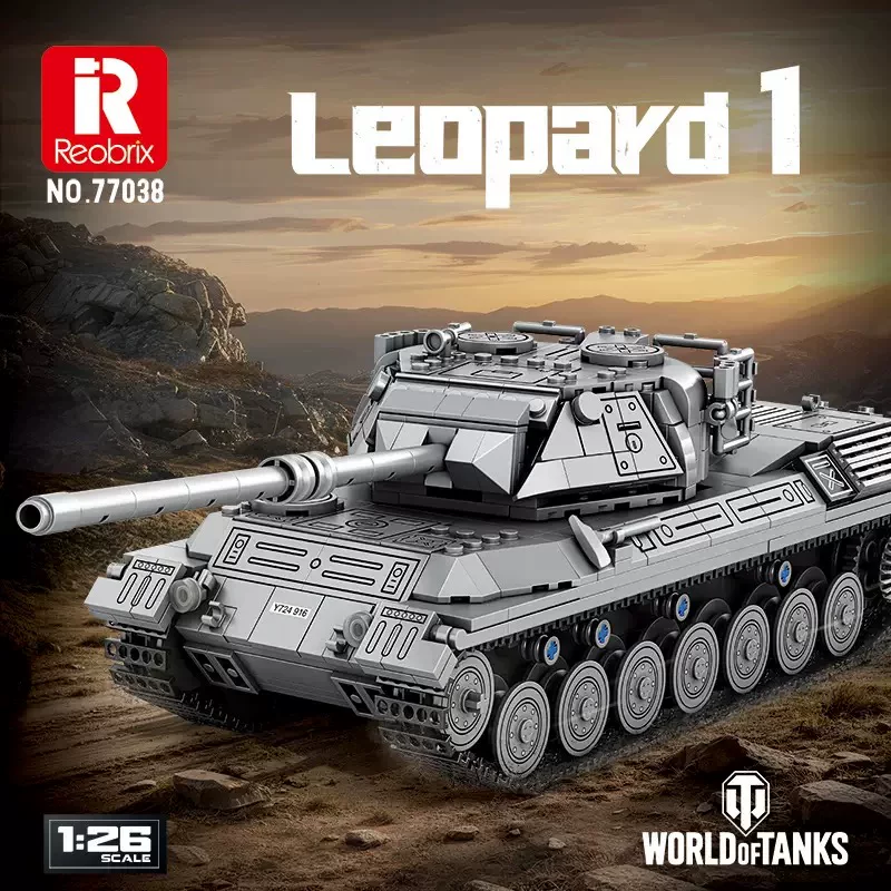1273PCS Reobrix 77038 Leopard Main Battle Tank 1:26 - Image 2