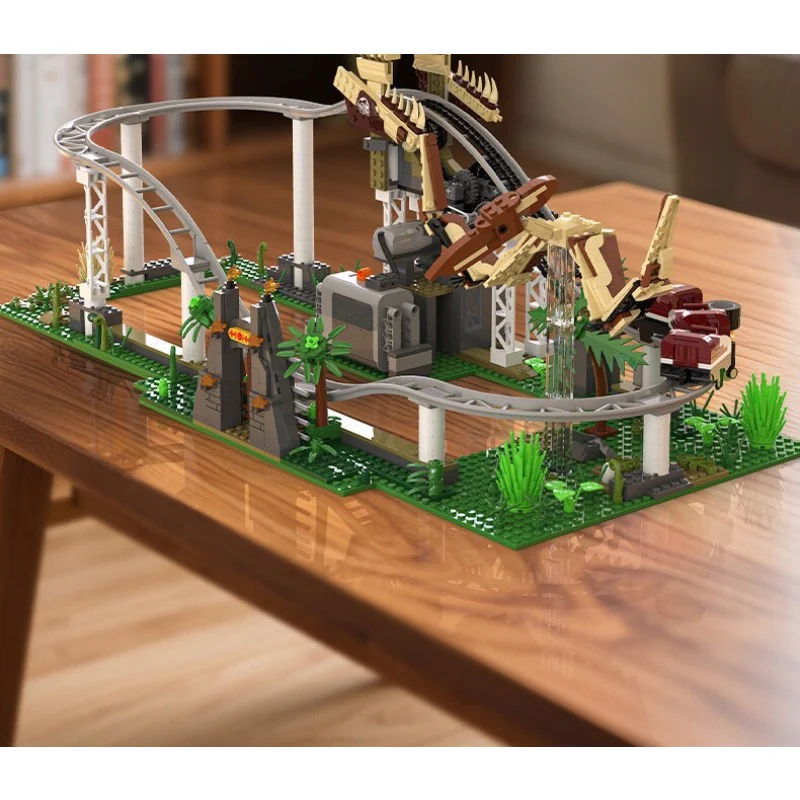 1291pcs JIESTAR 66134 Dinosaur Roller Coaster - Image 4