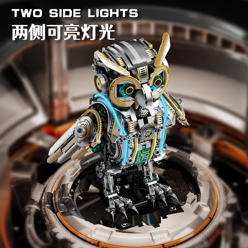 1296pcs MJi 13094 Mechanical Owl - Image 4