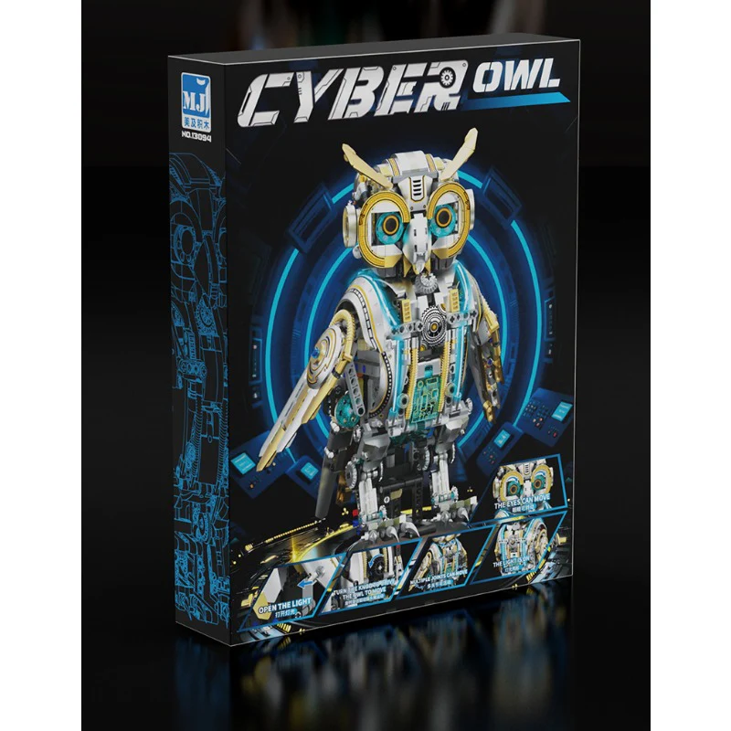 1296pcs MJi 13094 Mechanical Owl - Image 8