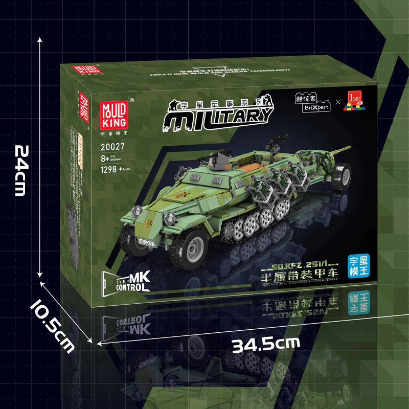 1298 pcs MouldKing 20027 SD.KFZ.251/1 - Image 6