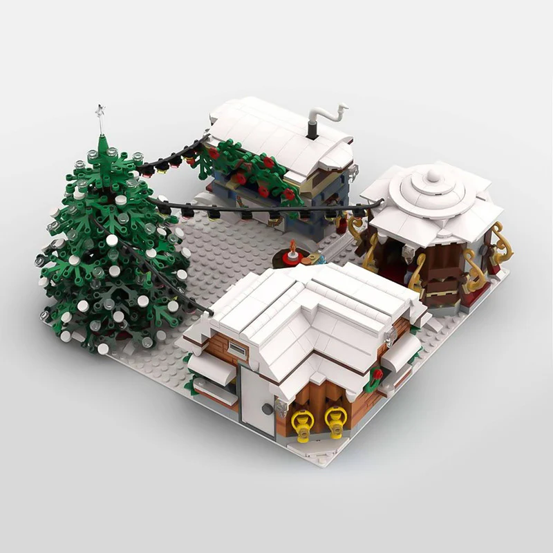 1302pcs MOC-52465 Winter Village Christmas Market - Image 2