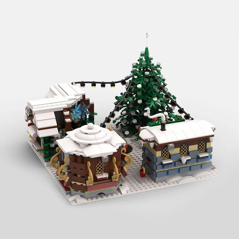 1302pcs MOC-52465 Winter Village Christmas Market - Image 3