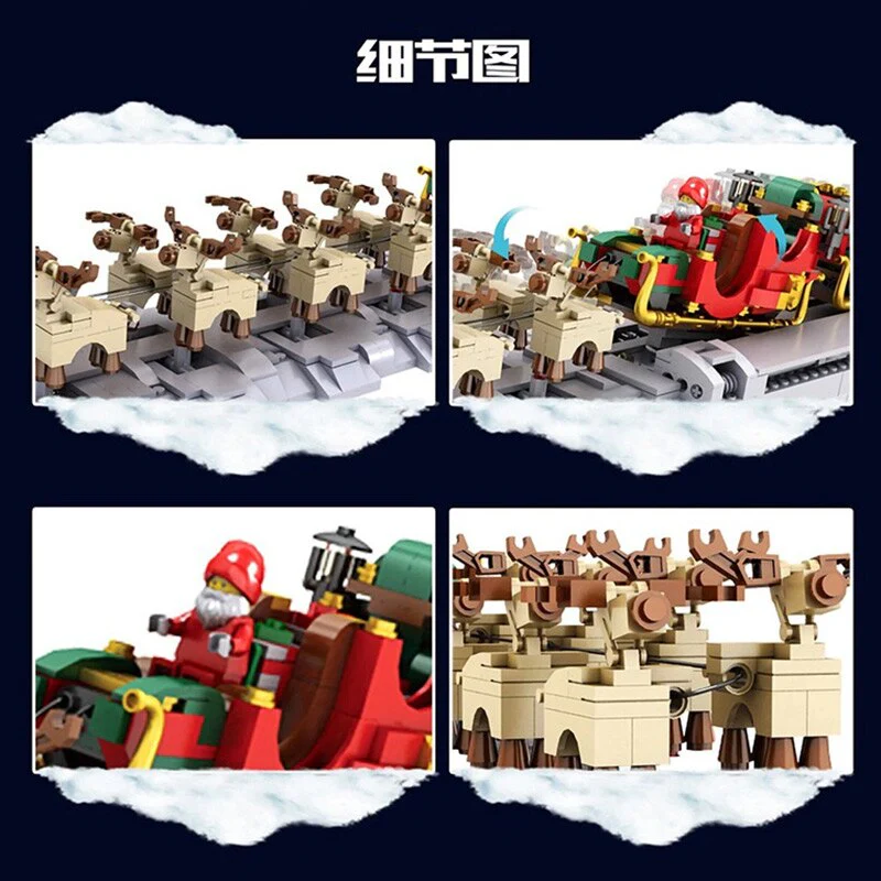 1318PCS Mould King 10015 Christmas Santa Sleigh - Image 3