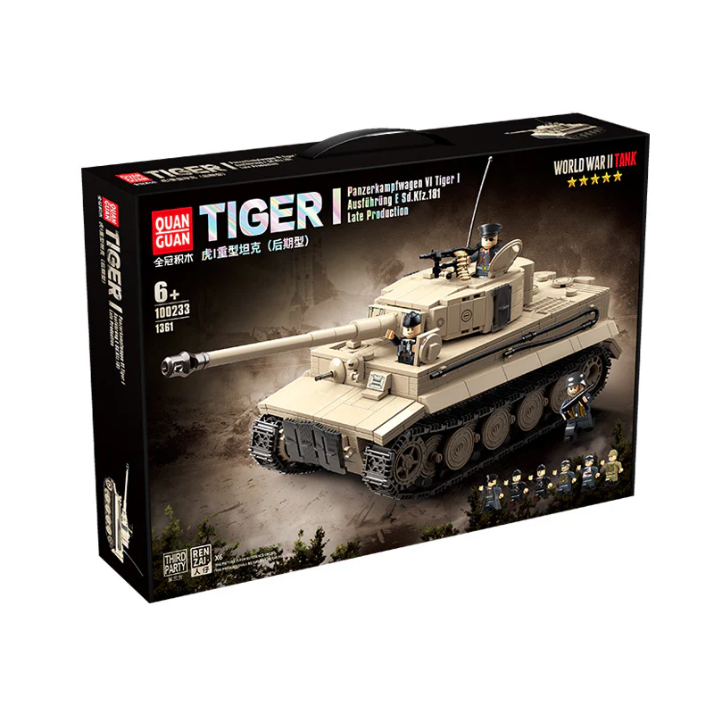 1361 pcs QUANGUAN 100233 Tiger I heavy tank - Image 5