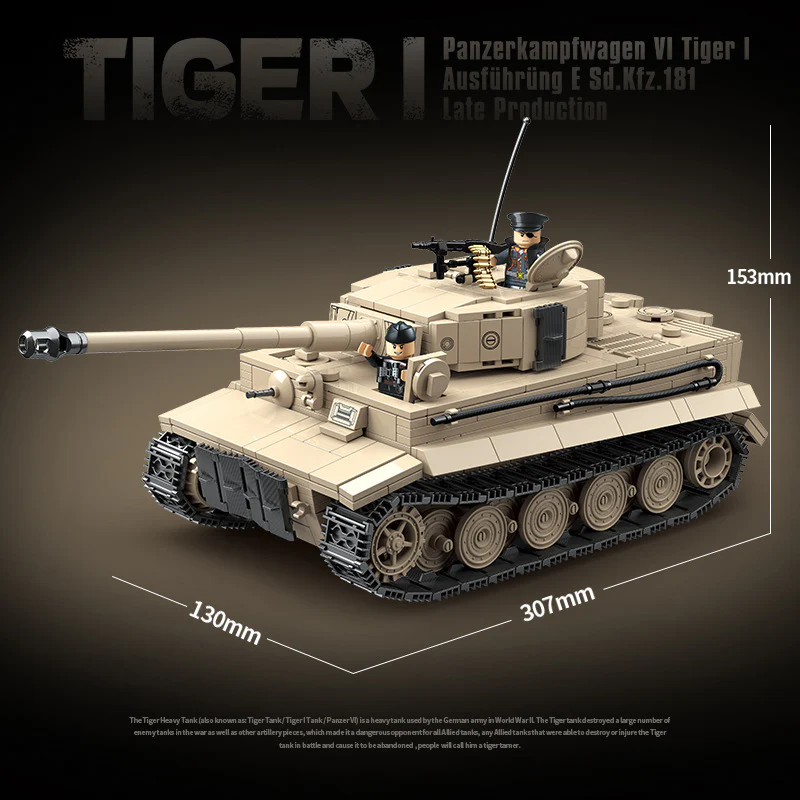 1361 pcs QUANGUAN 100233 Tiger I heavy tank - Image 7
