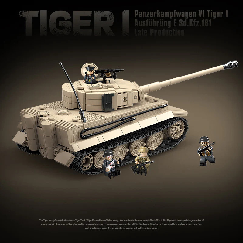 1361 pcs QUANGUAN 100233 Tiger I heavy tank - Image 8