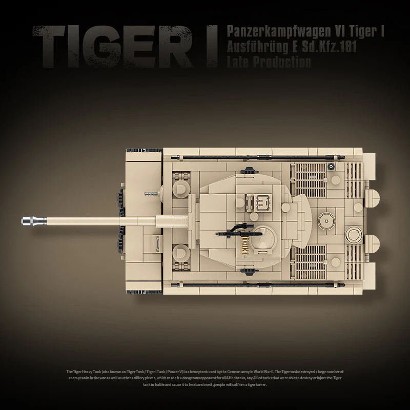 1361 pcs QUANGUAN 100233 Tiger I heavy tank - Image 9