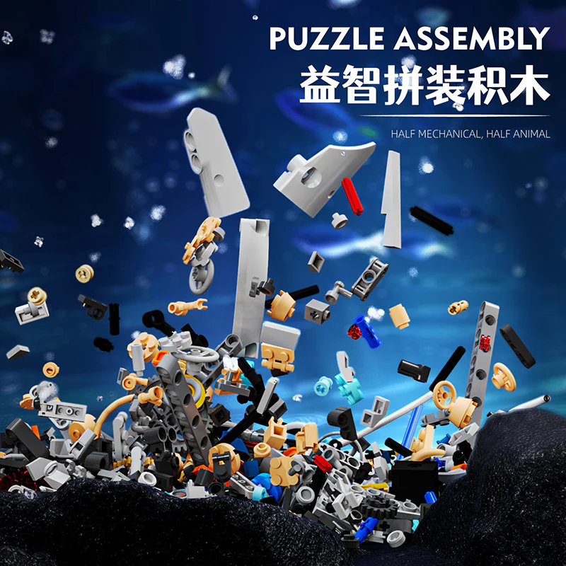 1388 pcs MJi 13059 Semi Mechanical Whale - Image 3