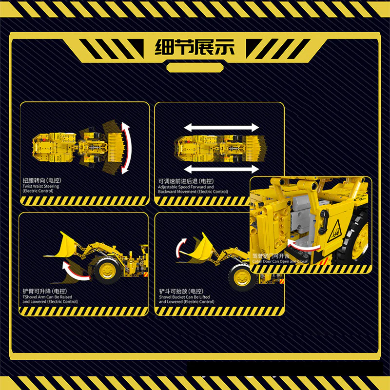 1396pcs Mouldking 17056  R3000H Mine loader Remote-controlled version - Image 3