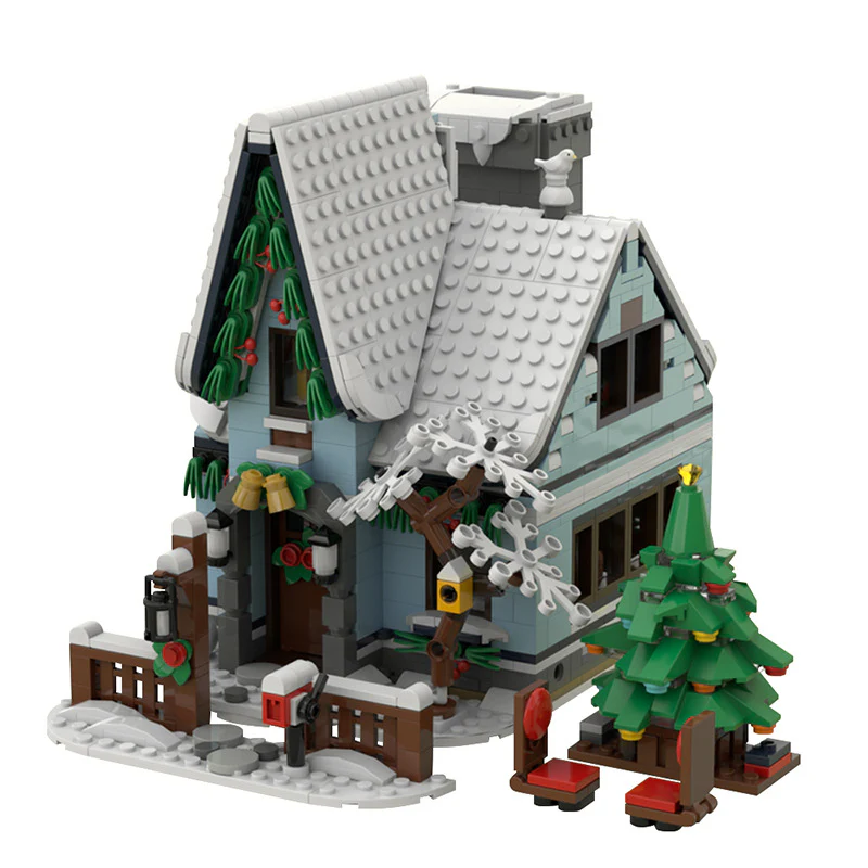 1400PCS MOC-92758 Winter Cabin - Image 2