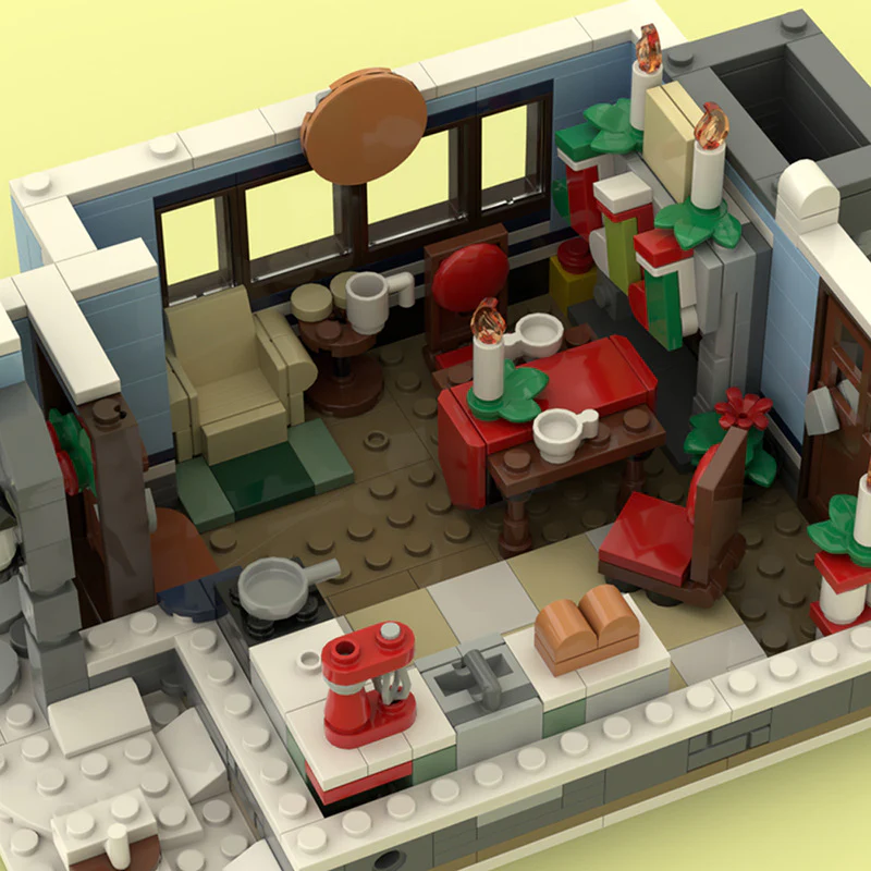 1400PCS MOC-92758 Winter Cabin - Image 4