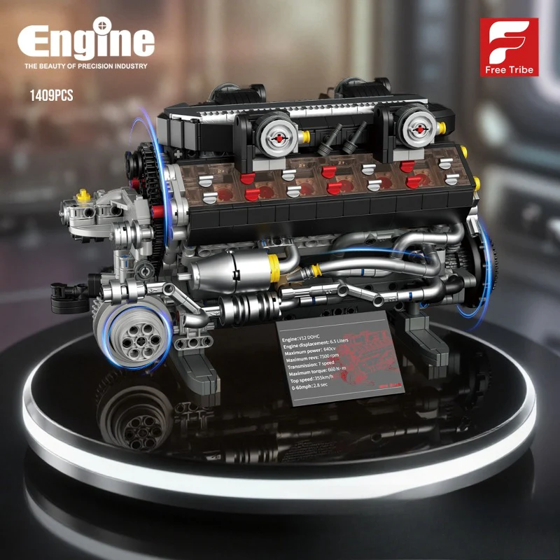 1409pcs 36301 V12 DOHC ENGINE - Image 2