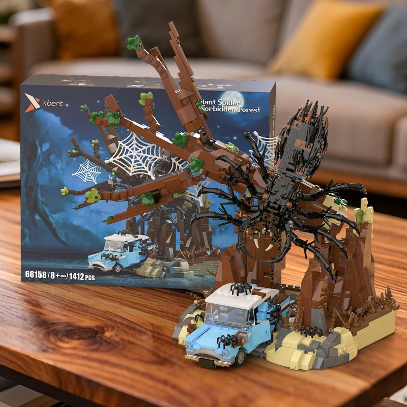 1412pcs JIESTAR 66158 Giant Spider In The Forbidden Forest - Image 3