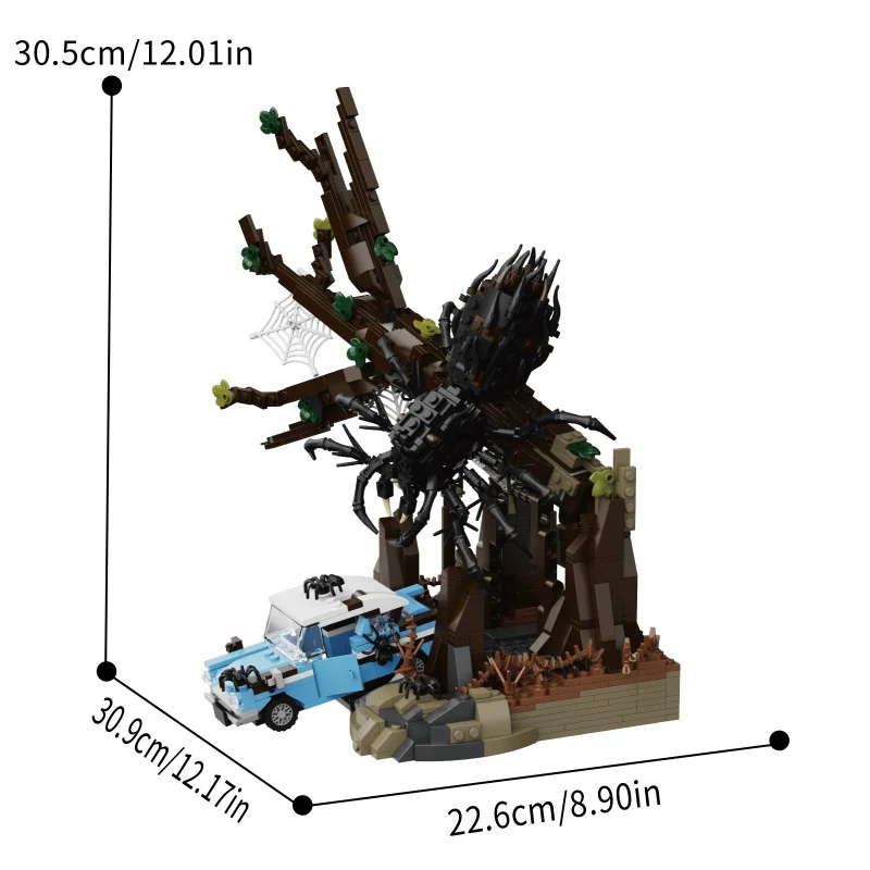 1412pcs JIESTAR 66158 Giant Spider In The Forbidden Forest - Image 4