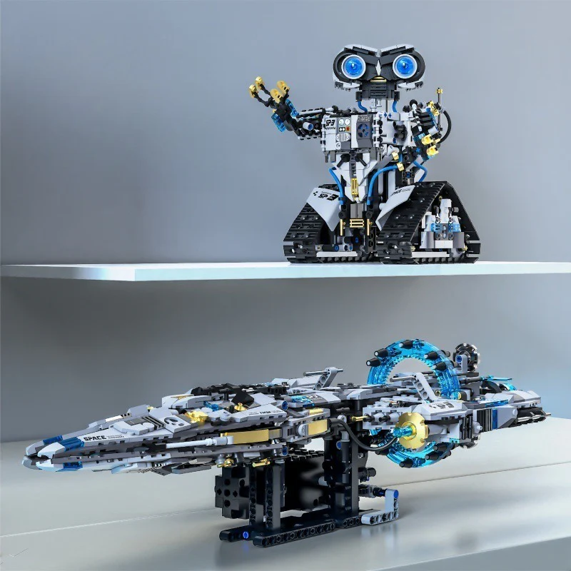 1468pcs T1107 Space Explanation：Spaceship Robot Combination 2N1 - Image 4