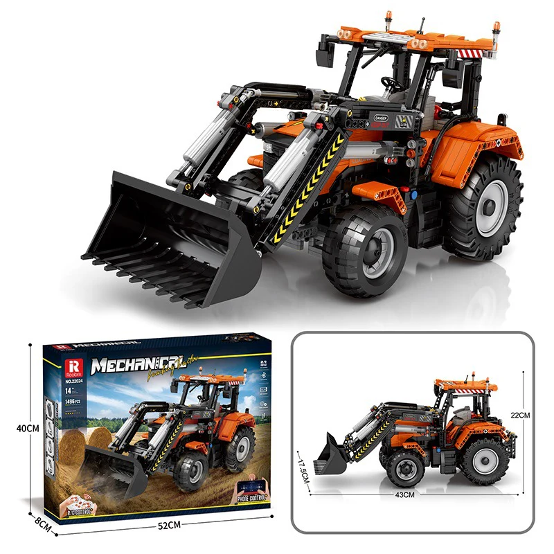 1496pcs Reobrix 22024 Loading Tractor - Image 2
