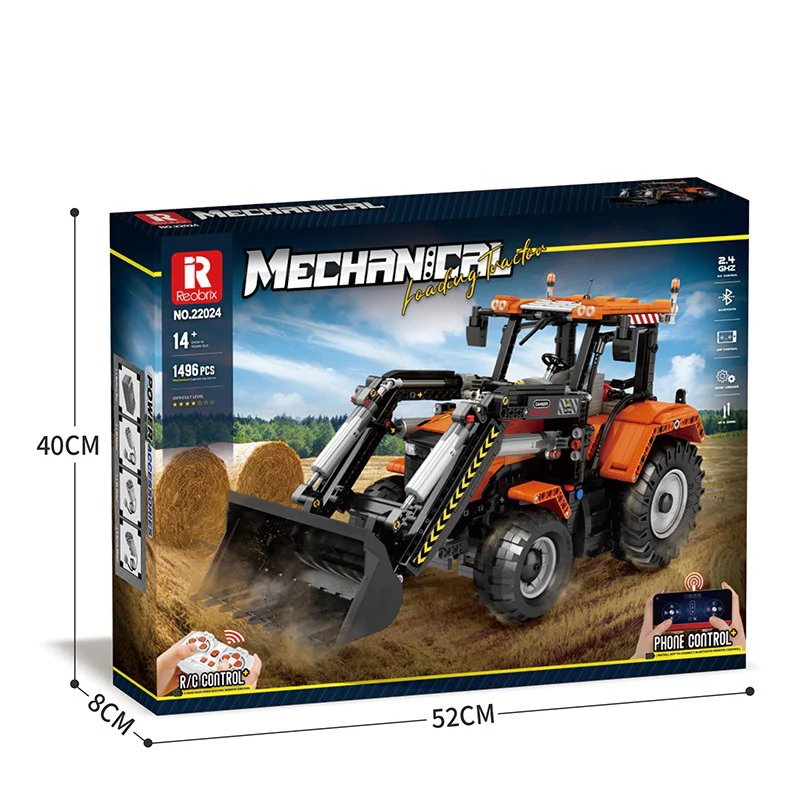 1496pcs Reobrix 22024 Loading Tractor - Image 5