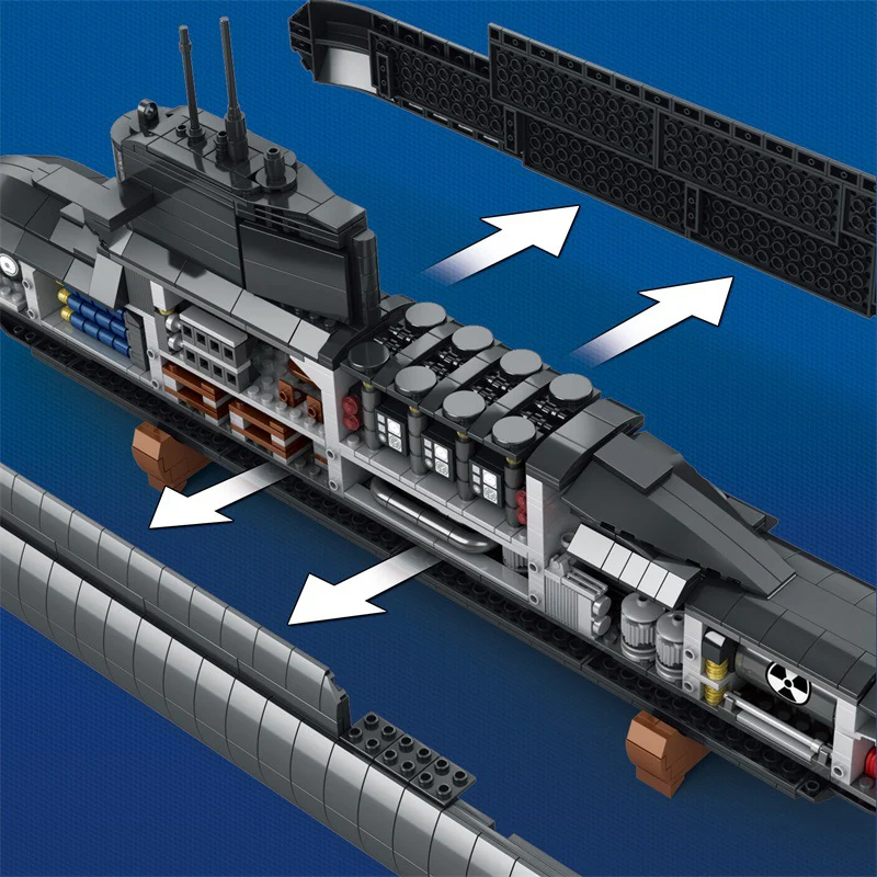 1498 pcs Reobrix 800 Nuclear Submarine - Image 3