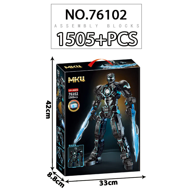 1505 pcs LY 76102 Iron Man MK4 - Image 3