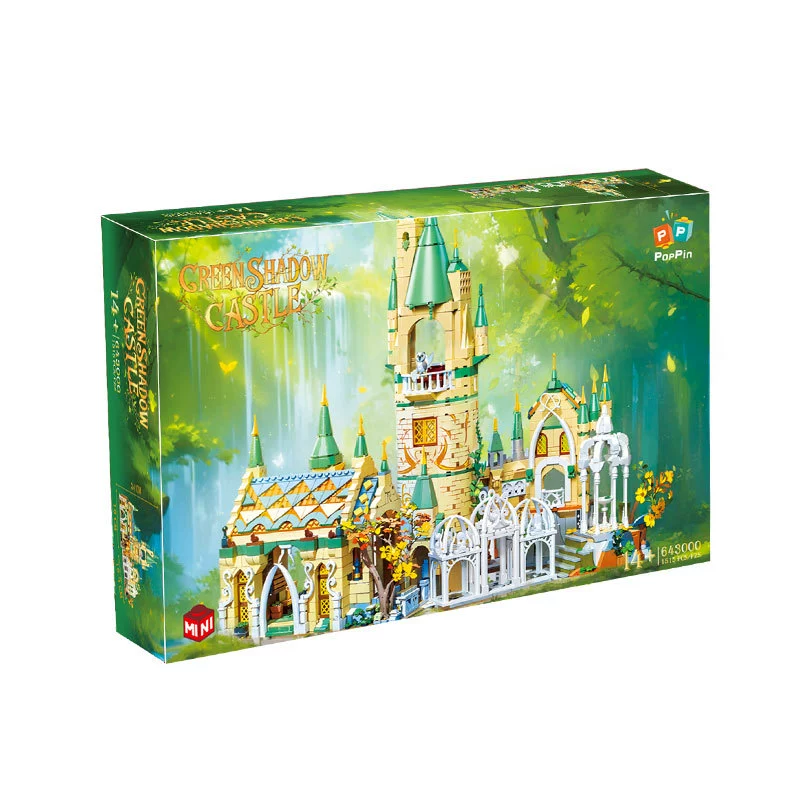 1515 pcs ZHEGAO 643000 Green Shadow Castle （micro bricks) - Image 6