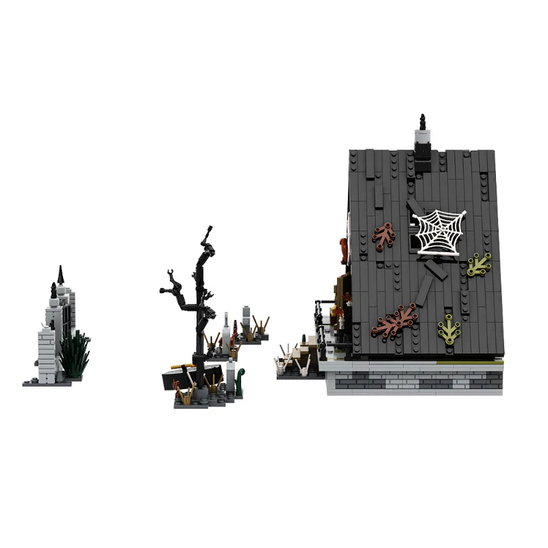 (Gobricks version) 1522pcs MOC Halloween A Letter House LEGO Compatible - Image 6