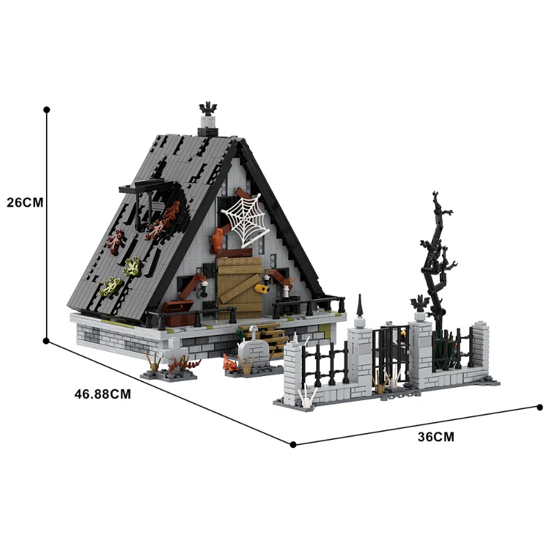 (Gobricks version) 1522pcs MOC Halloween A Letter House LEGO Compatible - Image 8