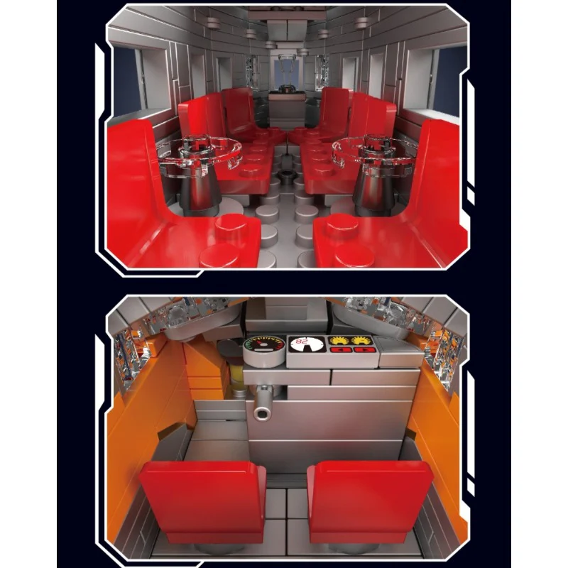 1751 pcs MouldKing 12018S USA EMD F7 WP Diesel Locomotive-Dynamic(with PF) - Image 4