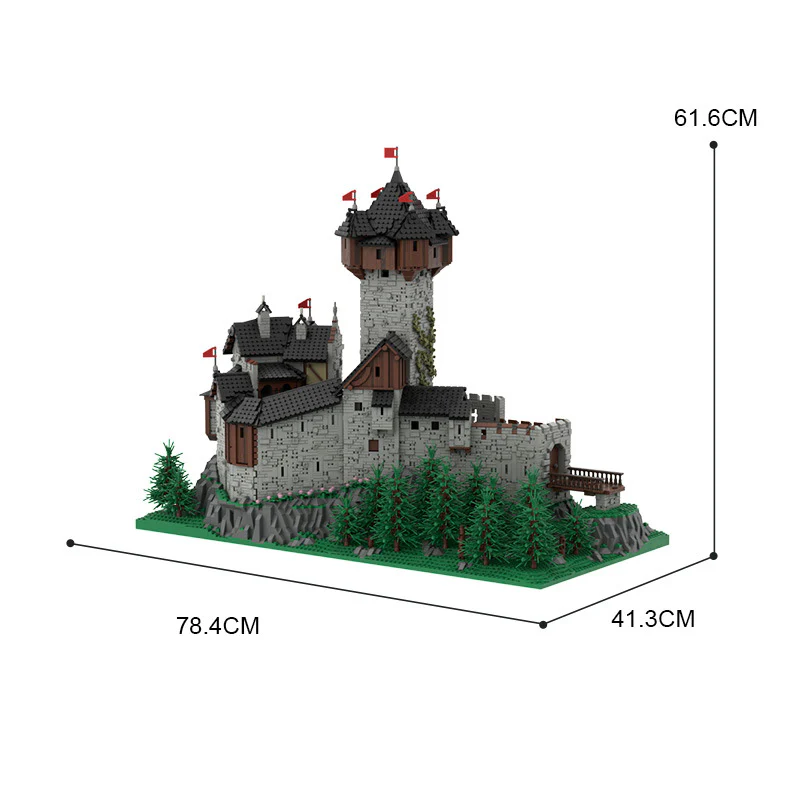 15539pcs MOC-65340 Burg Falkenstein, Medieval Castle in Carinthia, Austrian Alps (PDF instructions + Digital model) - Image 2