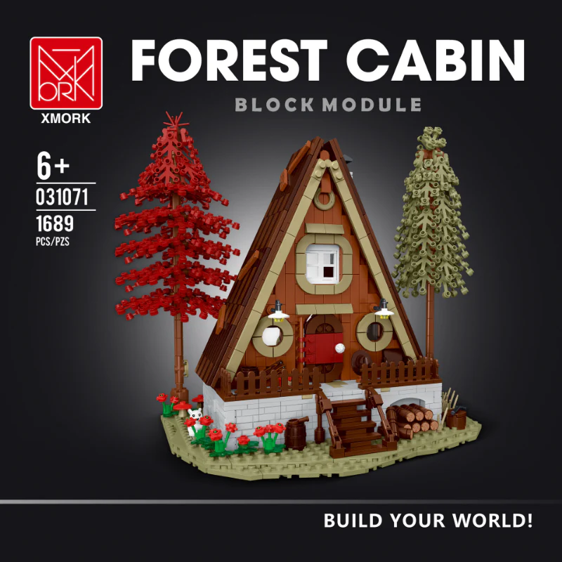 1600+PCS XMORKMODEL 031071 031072 031073 Forest Cabin Series - Image 2