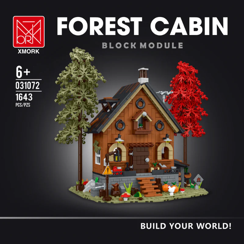 1600+PCS XMORKMODEL 031071 031072 031073 Forest Cabin Series - Image 3