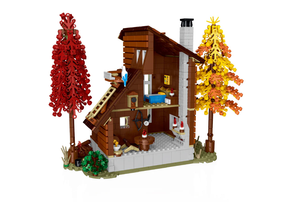 1600+PCS XMORKMODEL 031071 031072 031073 Forest Cabin Series - Image 6