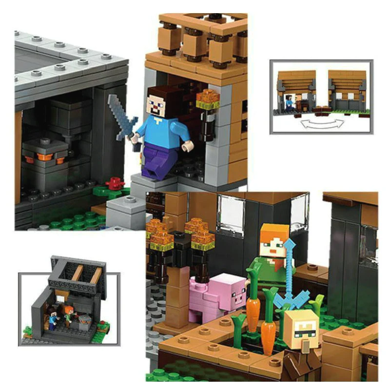 1600pcs Bela 10531 Minecraft The Village - Image 6