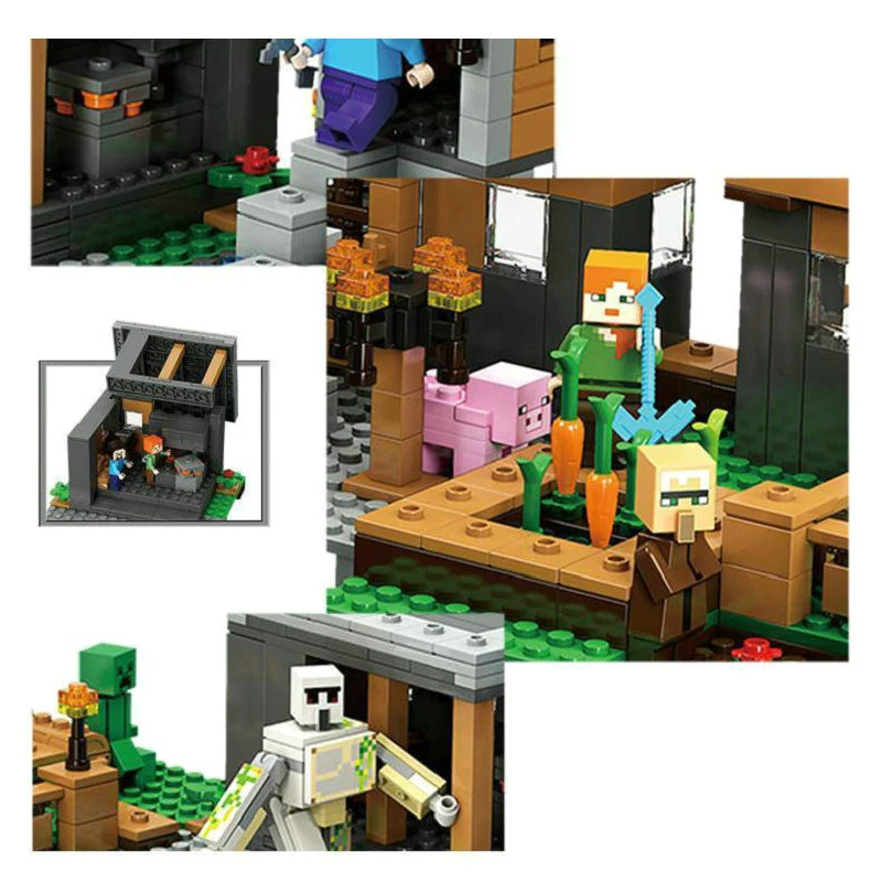 1600pcs Bela 10531 Minecraft The Village - Image 7