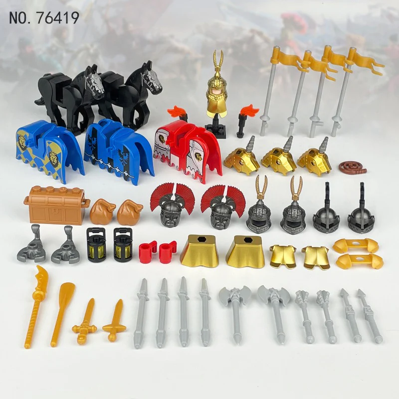 1604A-E 1601-I-A 1601-I-B 1601-J 76419 Medieval Carriage Weapon Kit minifigure - Image 11