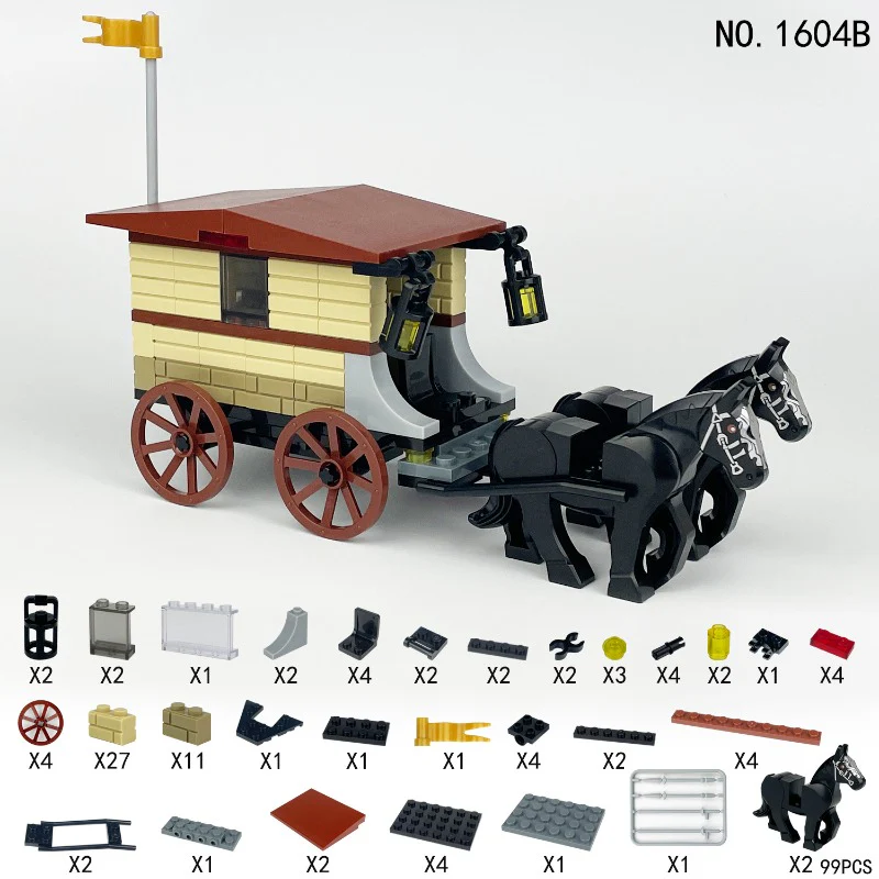 1604A-E 1601-I-A 1601-I-B 1601-J 76419 Medieval Carriage Weapon Kit minifigure - Image 4