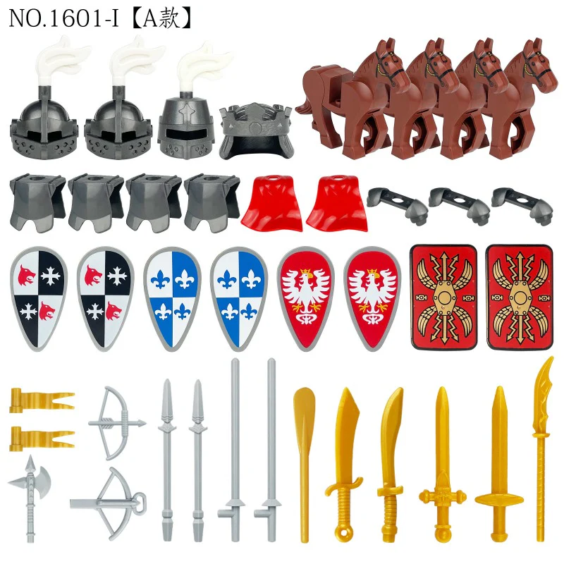 1604A-E 1601-I-A 1601-I-B 1601-J 76419 Medieval Carriage Weapon Kit minifigure - Image 8