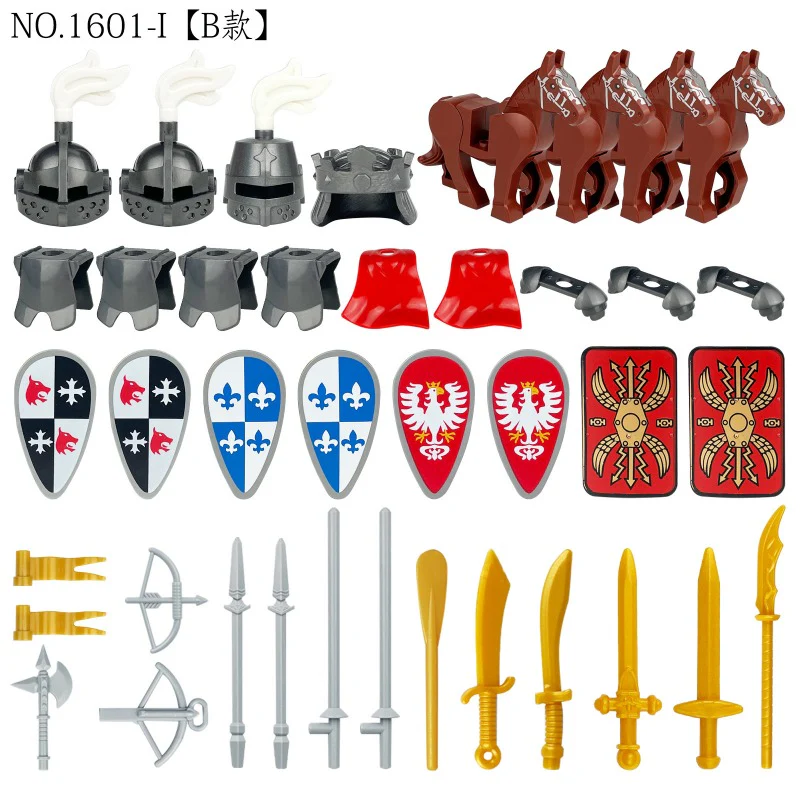 1604A-E 1601-I-A 1601-I-B 1601-J 76419 Medieval Carriage Weapon Kit minifigure - Image 9